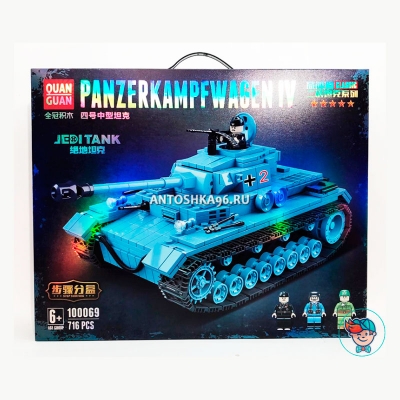 Конструктор Quanguan 100069 Танк Panzerkampfwagen IV