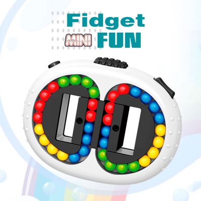 Головоломка Fidget fun mini / Кубик головоломка / Двухсторонняя игрушка для пальцев IQ Ball белая