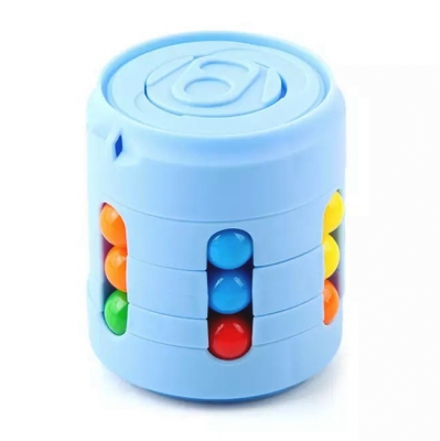 Головоломка-спиннер банка / Банка-головоломка-спиннер Cans Spinner Cube / Банка головоломка для пальцев голубая