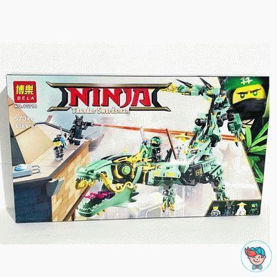 Конструктор Bela Ninja 10718 Механический Дракон Зелёного Ниндзя (Аналог Ninjago 70612) 573 деталей