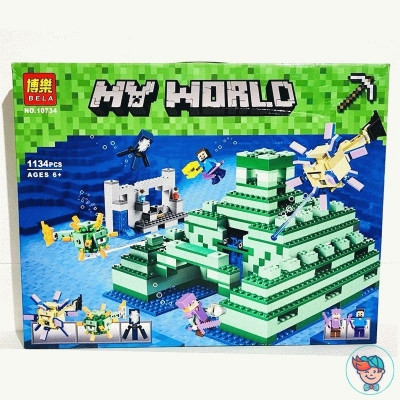 Конструктор Bela My World 10734 Подводная крепость (Аналог Minecraft 21136) 1134 деталей