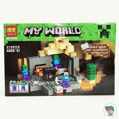 Конструктор Bela My World 10390 Подземелье (Аналог Minecraft 21119) 219 деталей