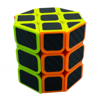 Головоломка Кубик Рубика Цилиндр / Головоломка кубик карбон 3х3 / Кубик-Рубика 3x3