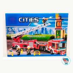 Конструктор Lepin Cities 02086 Пожарная машина (Аналог City 60112) 421 деталей