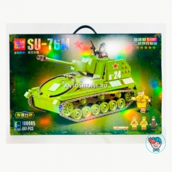 Конструктор Quanguan 100085 Танк SU-76M 601 деталей