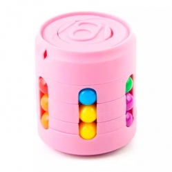 Головоломка-спиннер банка / Банка-головоломка-спиннер Cans Spinner Cube / Банка головоломка для пальцев розовая