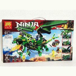 Конструктор Lele Ninja 31157 Зеленый дракон трансформер (Аналог Ninja) 660 деталей