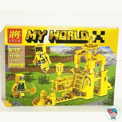 Конструктор Lele My World 33156 Золотые замки (Аналог Minecraft) 123 деталей