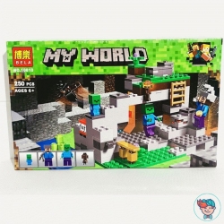 Конструктор Bela My World 10810 Пещера Зомби (Аналог Minecraft 21141) 250 деталей
